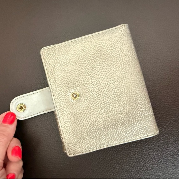 CHANEL Caviar Skin CoCo Mark Bifold Wallet Purse - Picture 8 of 14